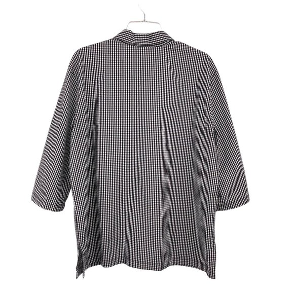 Liz Claiborne LizSport Blouse Womens XL Used Black White - Picture 2 of 16